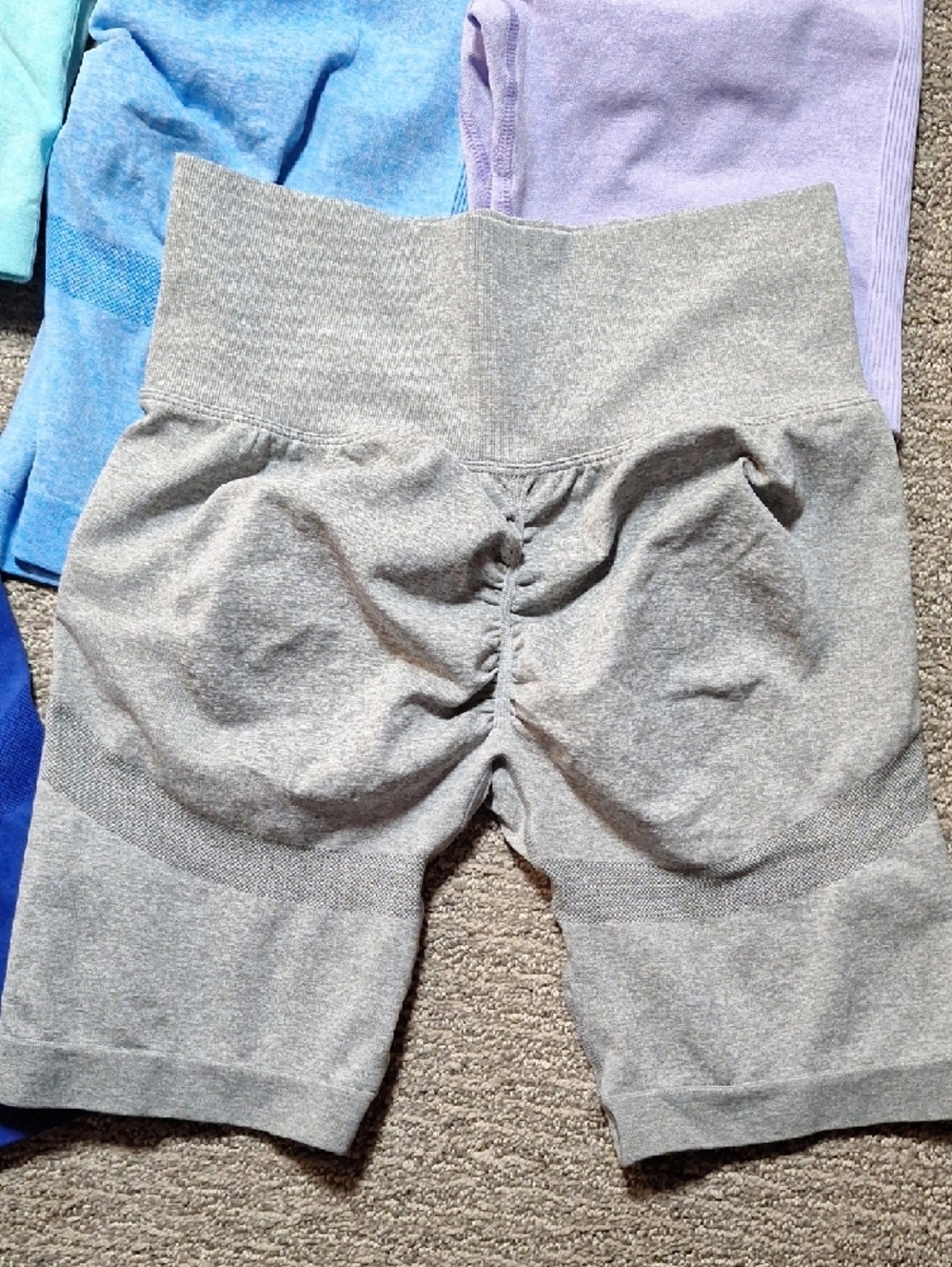 Womens Seamless Butt Scrunching Shorts - Multi Color Pack - Gym Shorts - Picture 3 of 14